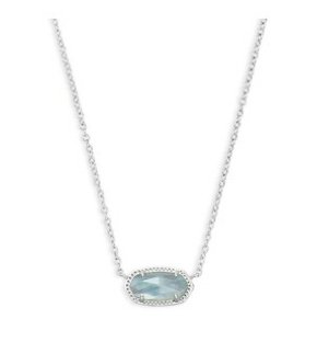 Elisa rhod light blue illusion necklace - Heart On A Hanger