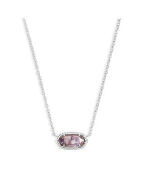 Elisa rhod purple amethyst necklace - Heart On A Hanger