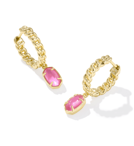 Emilie huggie earrings in gold azalea illusion - Heart On A Hanger
