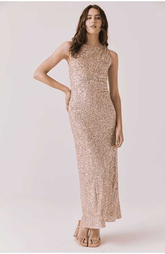 Faye bronze brown dress - Heart On A Hanger
