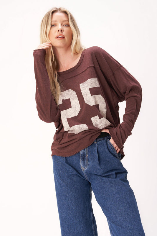 Game on slouchy long sleeve - Heart On A Hanger