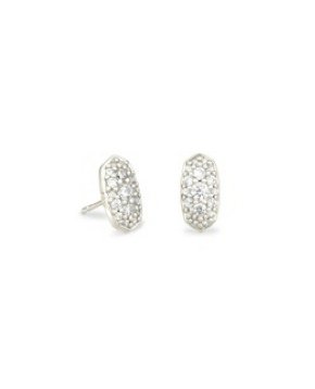 Grayson crystal stud earrings rhode metal - Heart On A Hanger