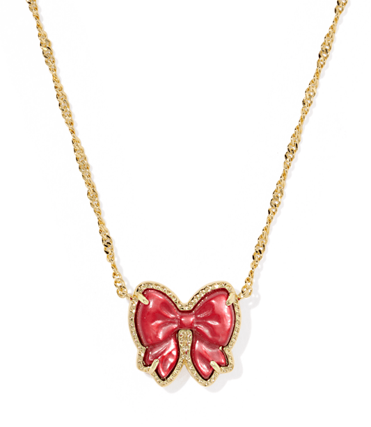 Haley bow pendant - Heart On A Hanger