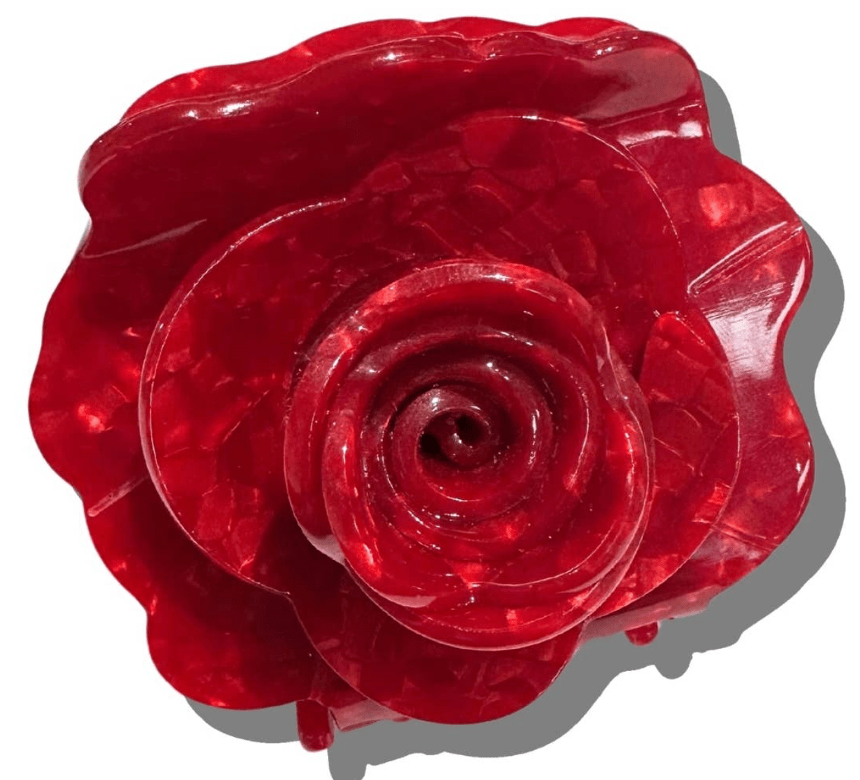 Handmade origami rose flower claw clip - Heart On A Hanger