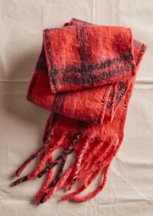 Highland plaid skinny scarf - Heart On A Hanger