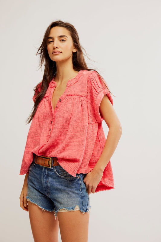 Horizons double cross in coral paradise - Heart On A Hanger