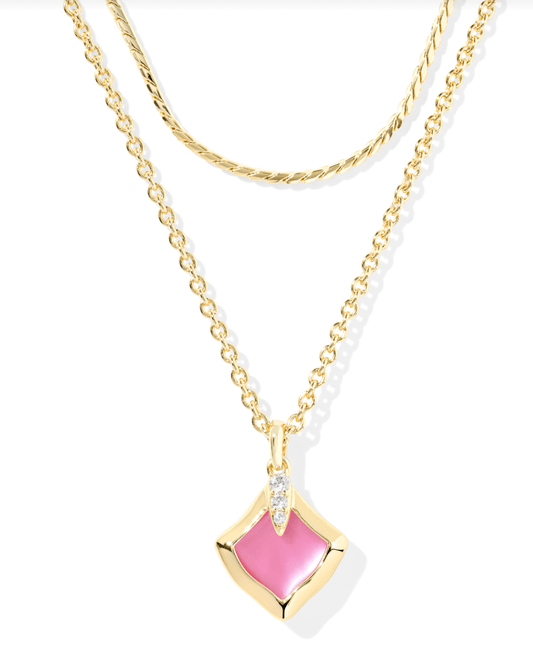 Joelle multi strand necklace in gold azalea illusion - Heart On A Hanger