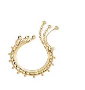Kassie set of 3 chain bracelet - Heart On A Hanger