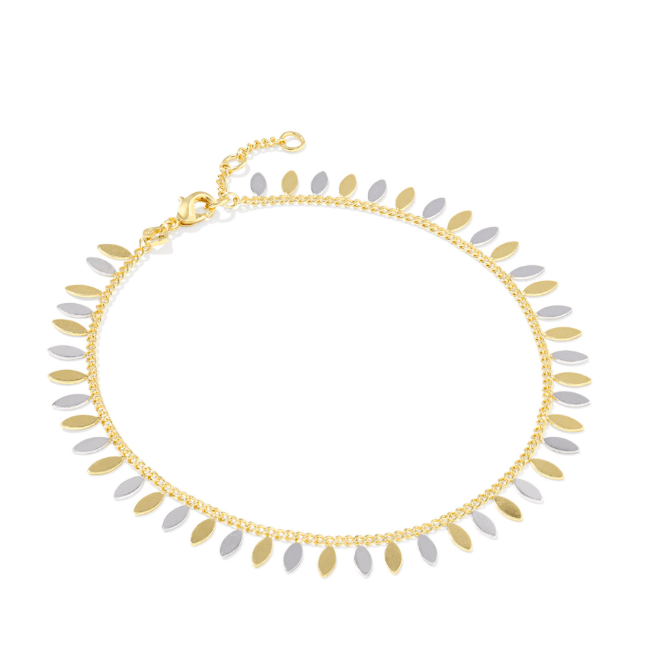 Kayla anklet in mixed metal - Heart On A Hanger