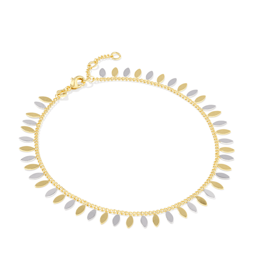 Kayla anklet in mixed metal - Heart On A Hanger