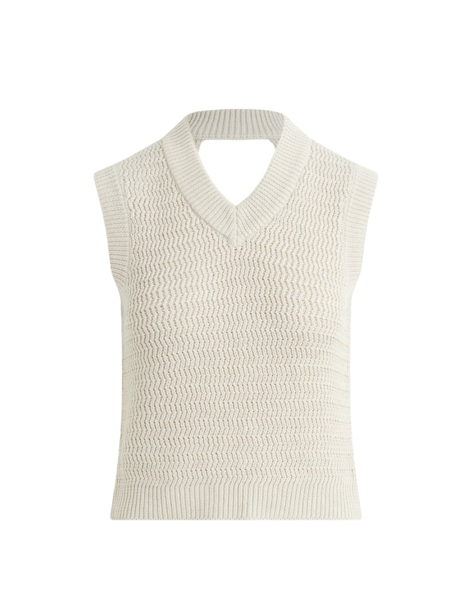 Knot back v neck sleeveless sweater - Heart On A Hanger