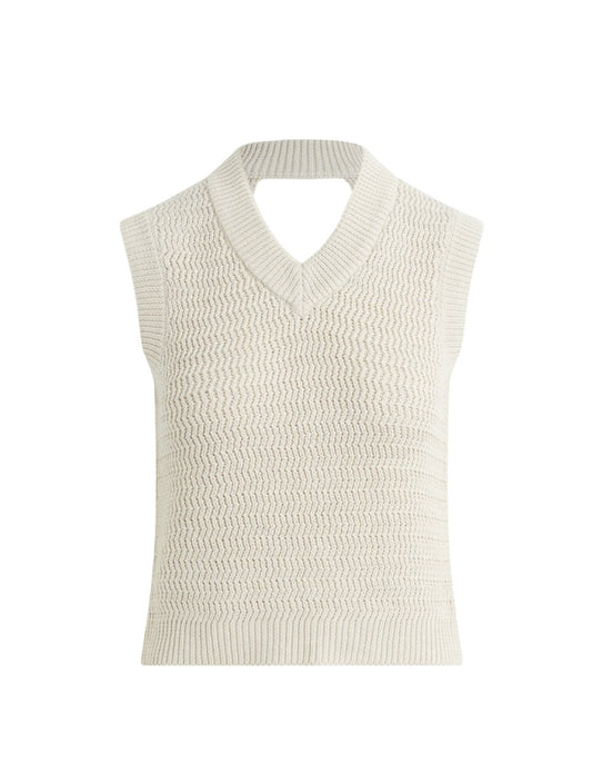 Knot back v neck sleeveless sweater - Heart On A Hanger