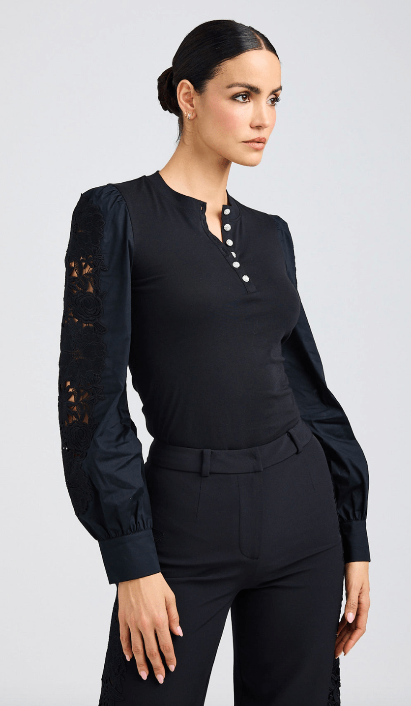 Macoy poplin combo top - Heart On A Hanger