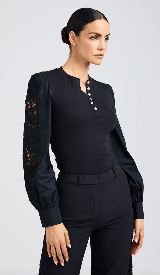 Macoy poplin combo top - Heart On A Hanger