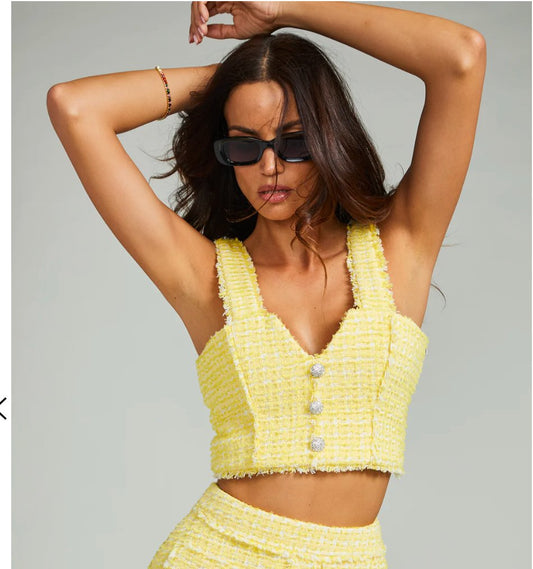 Maddie Tweed Top - Heart On A Hanger