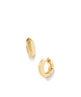 mikki metal gold huggie earrings - Heart On A Hanger