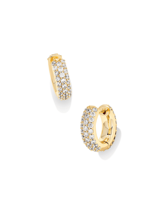 Mikki pave earrings in gold - Heart On A Hanger