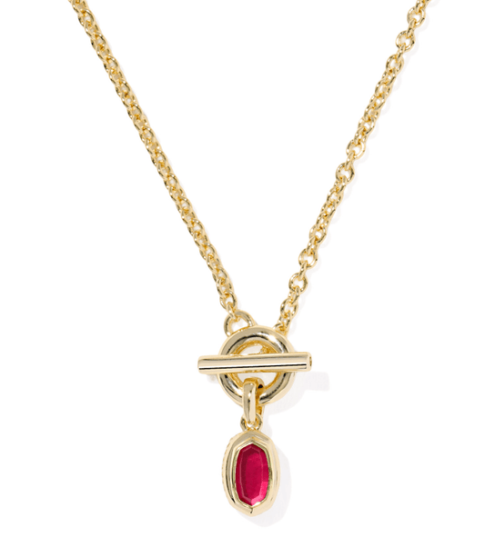 Mine elisa toggle pendant gold carmine red illusion - Heart On A Hanger