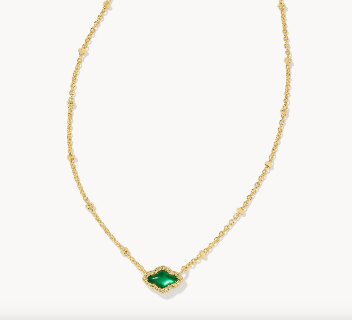 Mini abbie satellite necklace in green illusion - Heart On A Hanger