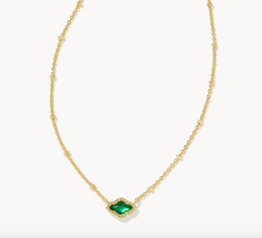 Mini abbie satellite necklace in green illusion - Heart On A Hanger