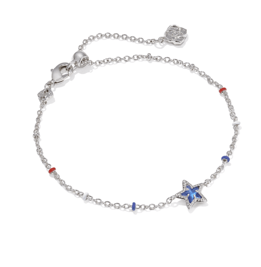 Mini Cassidy delicate chain bracelet silver blue illusion - Heart On A Hanger