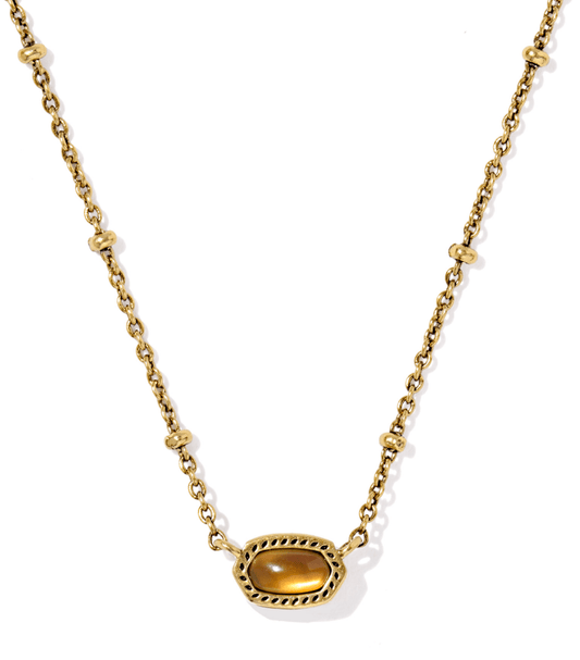 Mini elisa satellite short necklace gold amber - Heart On A Hanger