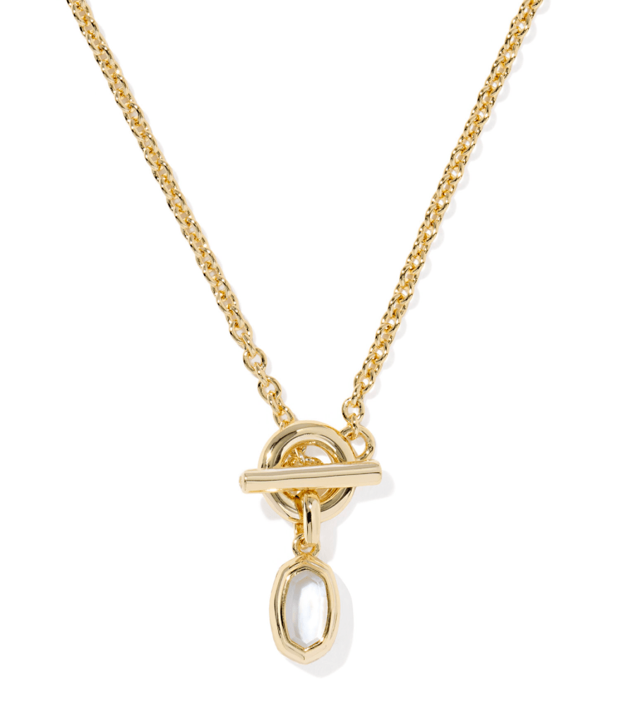 Mini elisa toggle pendant gold mop - Heart On A Hanger