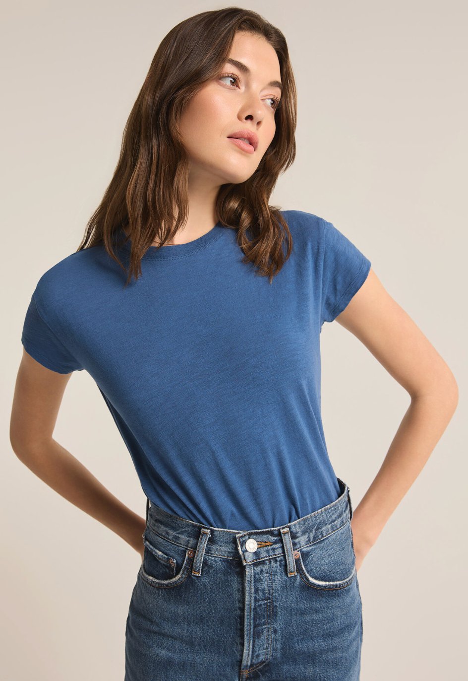 Modern slub tee in true navy - Heart On A Hanger