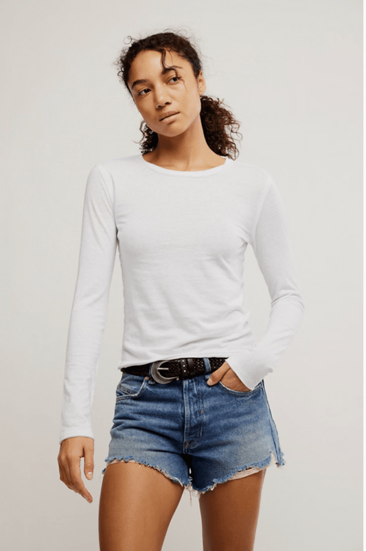 Nova long sleeve tee in white - Heart On A Hanger