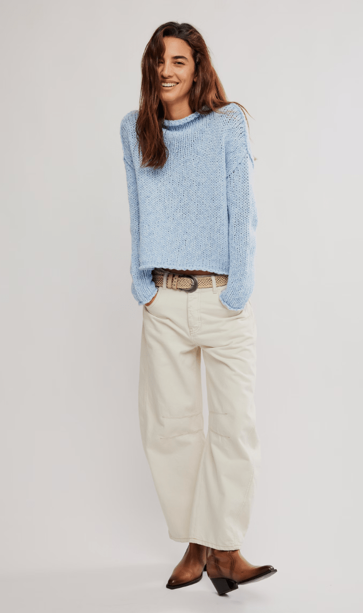Opal sweater in cashmere blue - Heart On A Hanger