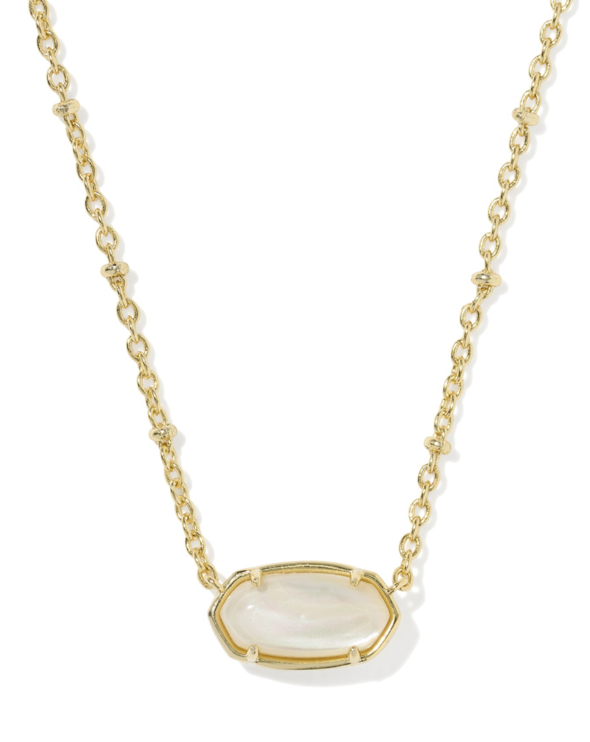 Tiger striped elisa necklace in gold mop