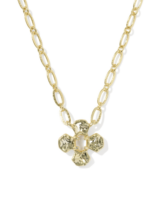 Leanne short necklace in gold mop