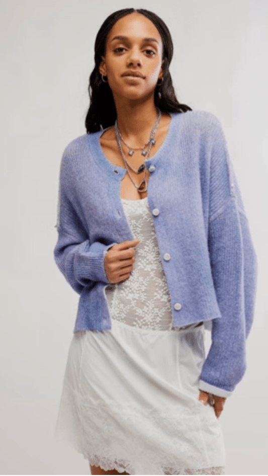 Ottilie cardi in lilac combo - Heart On A Hanger