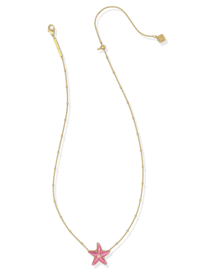 Parker starfish necklace in gold bright mother of pearl - Heart On A Hanger
