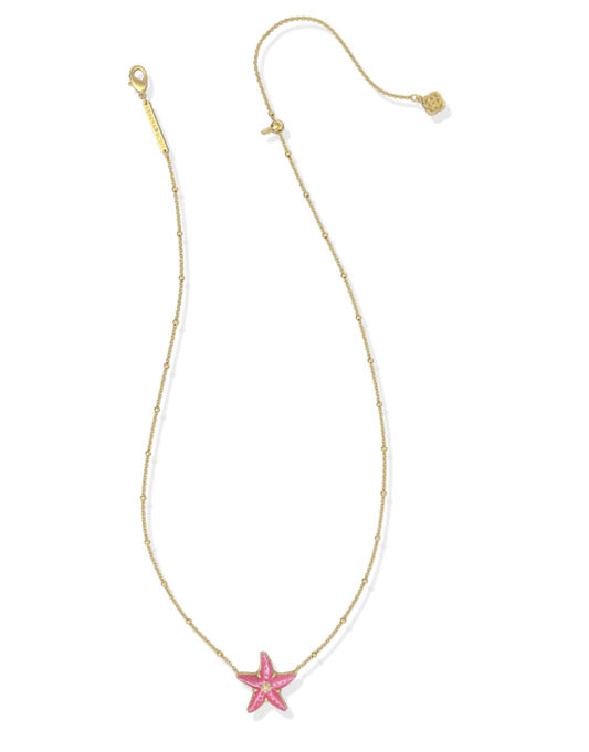 Parker starfish necklace in gold bright mother of pearl - Heart On A Hanger