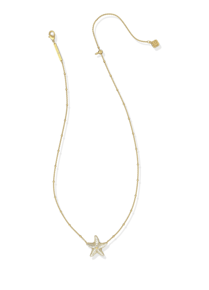 Parker starfish necklace in gold natural mother of pearl - Heart On A Hanger
