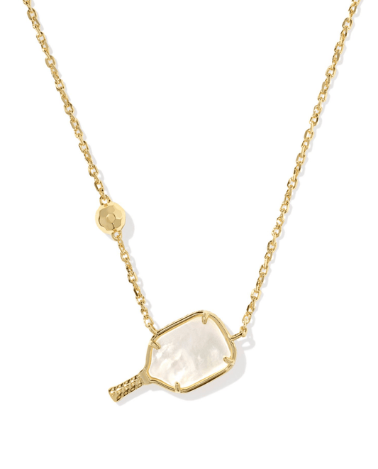 Pickleball short pendant necklace - Heart On A Hanger