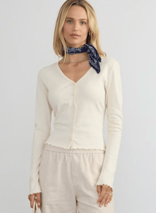 Pointelle cardigan - Heart On A Hanger