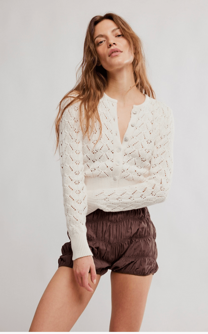 Pretty in pointelle cardi - Heart On A Hanger