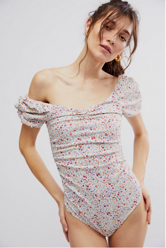 Printed bella bodysuit - Heart On A Hanger