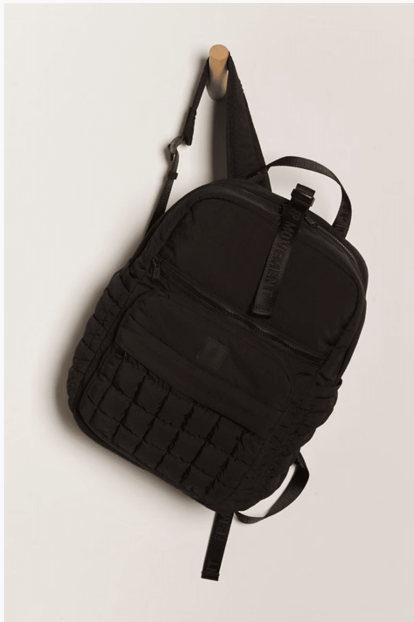 Quilted backpack in black - Heart On A Hanger