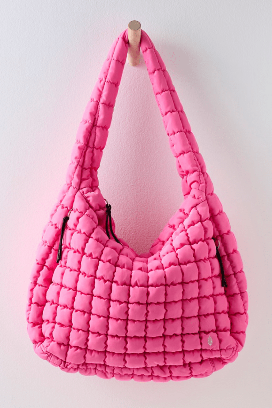 Quilted carryall in Bubblegum - Heart On A Hanger