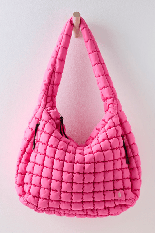 Quilted carryall in Bubblegum - Heart On A Hanger