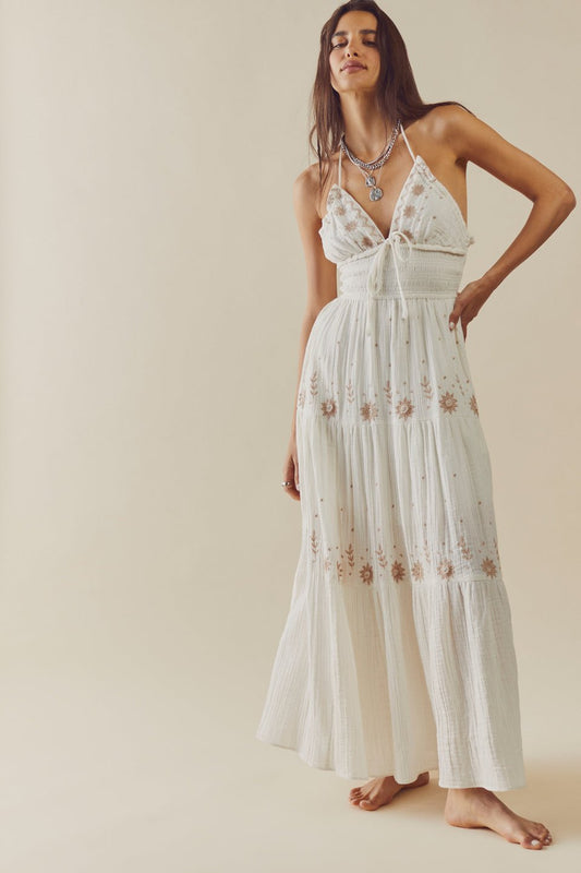 Real Love Embroidered Maxi - Heart On A Hanger