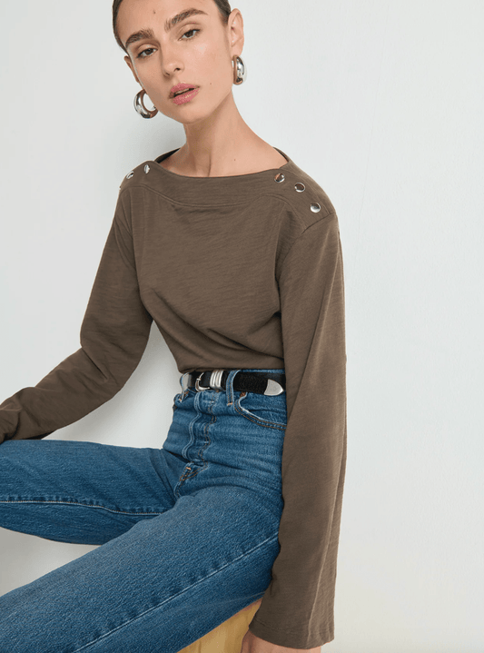 Rochelle Boatneck Tee - Heart On A Hanger