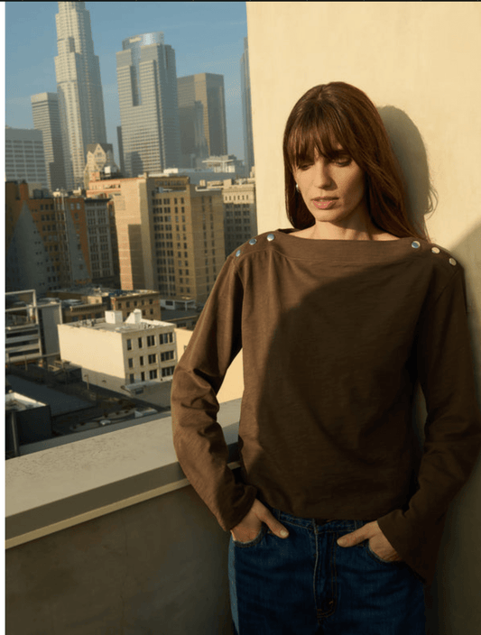 Rochelle sweatshirt in espresso - Heart On A Hanger