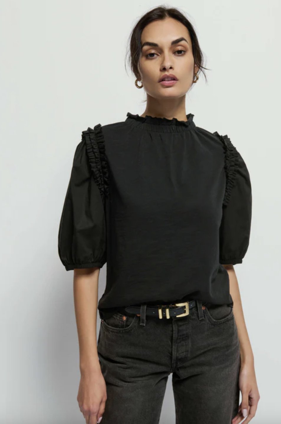 Roya ruched neck top - Heart On A Hanger