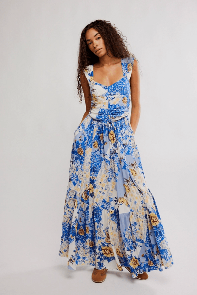 Sasha maxi in porcelain combo - Heart On A Hanger