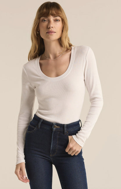 Sirena long sleeve tee in white - Heart On A Hanger