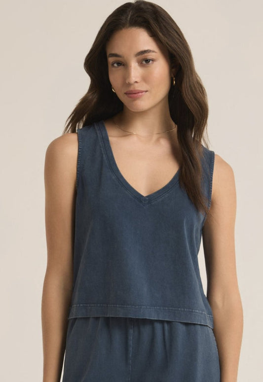 Sloane v neck top in midnight - Heart On A Hanger